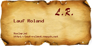 Lauf Roland névjegykártya