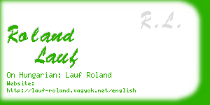 roland lauf business card